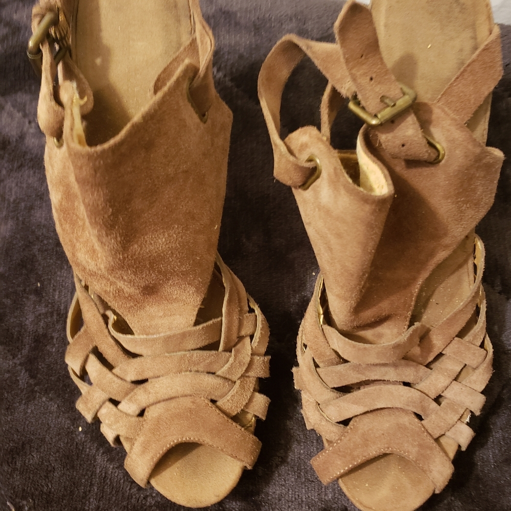 Nine West Suede Leather slingback heels
